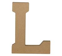 Décopatch AC863C - 1 Supporto in cartapesta Marrone 15,3x2,5x20 cm, Lettera Maiuscola L