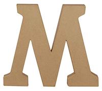 Decopatch AC864C - 1 supporto in cartapesta marrone 23,7x2,5x20 cm, Lettera Maiuscola M