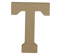 Décopatch AC871C - 1 Supporto in cartapesta Marrone 15,4x2,5x20 cm, Lettera Maiuscola T