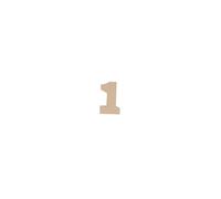 Décopatch AC885Cpack - Un lot de 3 supports en papier kraft brun 12x2,5x20 cm, Chiffre 1