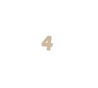 Décopatch AC888Cpack - Un lot de 3 supports en papier kraft brun 15,8x2,5x20 cm, Chiffre 4