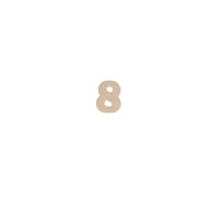 Décopatch AC892Cpack - Un lot de 3 supports en papier kraft brun 15x2,5x20 cm, Chiffre 8