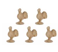 Décopatch AP169Cpack - Un lot de 5 supports en papier brun pulpé 7,5x11,5x8,5 cm, Dinde