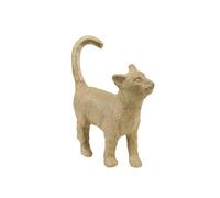 Décopatch AP583Opack - Un lot de 5 supports en papier brun pulpé 11x3,5x12 cm, Chat