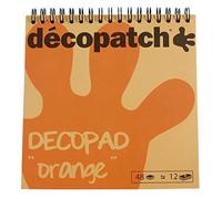 Décopatch BLOC010, Bloc notes a spirale da 48, 15x15 cm, Arancione