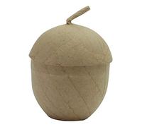 Decopatch BT063C - 1 supporto in cartapesta marrone 6,5x6,5x9 cm, scatola a forma di ghianda