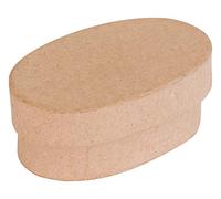 Decopatch BT071C - 1 supporto in cartapesta marrone 7x4,5x3 cm, Mini scatola ovale
