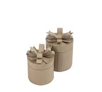 Decopatch BT081C - Assortimento di 2 scatole Regalo Rotonde Prima Scatola 21x21x27cm seconda Scatola 23x23x32 cm- Set scatole Natale