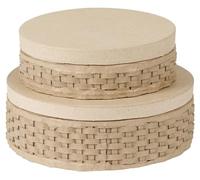 Décopatch BTS082C - Assortimento 2 scatole tressées rondes