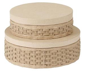 Décopatch BTS082C - Assortimento 2 scatole tressées rondes