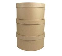 Decopatch BTS907C - 1 confezione da 3 scatole di cartapesta (31x31x16cm - 32x32x16 cm e 33x33x16 cm), cappelliere