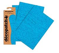 Decopatch C302O - 1 BUSTA da 3 fogli di carta stampata 30x40 cm, cracklé Blu
