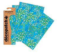Decopatch C499O - 1 BUSTA da 3 fogli di carta stampata 30x40 cm, Farfalla blu
