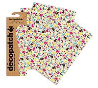 Decopatch C682O - 1 BUSTA da 3 fogli di carta stampata 30x40 cm, volatili su sfondo giallo