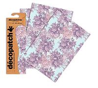 Décopatch C760O - 1 busta da 3 fogli di carta stampata 30x40 cm, Peonie
