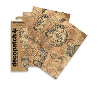 Decopatch C806C - 1 busta da 3 fogli di carta stampata 30x40 cm, Carta Steampunk