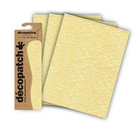 Décopatch- Carta Decorativa, Colore tocchi di Giallo, 3 Sheets, C838C
