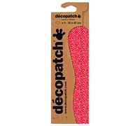 Decopatch C812C - 1 busta da 3 fogli di carta stampata 30x40 cm, chicchi piccoli rossi