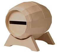 Décopatch EV020C - 1 supporto in cartapesta marrone 29x21x21 cm, vaso a forma di botte