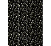 Décopatch FDA888C - 1 busta da 20 fogli di carta - Motivi stampati, fiori sfondo nero - 30x40 cm - Modernizzare, FAI DA TE