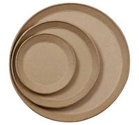 Decopatch HD083C - Un Set de 3 piattida decorare- 1 gancio sul retro per appendere i piatti - oggetto da personalizzare- piatto 1 : 2x30x30cm; piatto 2 : 2x22x22cm; piatto 3 : 1,5x15x15cm