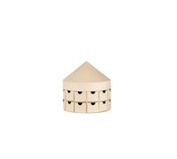 Décopatch HD088C - Un support en papier mâché brun 25x25x25 cm, Calendrier de l'avent forme Carroussel