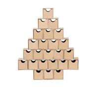 Décopatch HD095C - Un support en papier mâché brun 30x5x35 cm, Calendrier de l'avant en forme de sapin