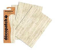 Decopatch C673O - 1 BUSTA da 3 fogli di carta stampata 30x40 cm, Legno bianco