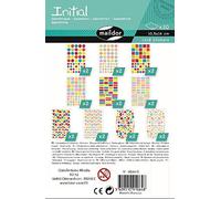 Décopatch Maildor Maildor AE064O - Una bustina di Adesivi 3D Initial 20 Fogli 10,5x16 cm, Geometrici Colori accesi e Pastello (1 348 Adesivi)