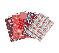 Décopatch MP010C, Maxi pack da 100 fogli motivi, 30x40 cm, rosso