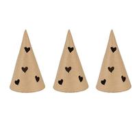 Décopatch NO066C - Un Lot de 3 Bougeoirs sapin avec coeurs 6x6x10,5cm - Compatible bougie LED