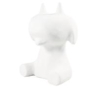Décopatch SA004C - Chèvre cartoon blanche à décorer - Décoration loisir créatif en papier mâché - Dimensions: 14,5 x 12 x 19 cm
