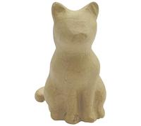 Decopatch SA214C - 1 supporto in cartapesta marrone 13x9,5x15 cm, Gatto seduto