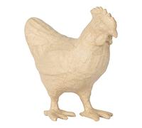 Decopatch SA228C - Gallina da 19 cm da decorare in cartapesta Marrone - Decorazioni per la camera - FAI DA TE e Hobby Creativi - 18x8,5x19 cm