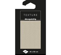 décopatch TD780C - 1 foglio di carta décopatch, 40 x 60 cm, motivo ad angolo, colore: Oro