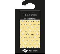 décopatch TD781C - 1 foglio di carta décopatch, 40 x 60 cm, motivo a texture e coniglio, colore: Oro