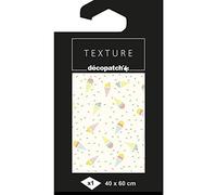Decopatch TD785C - Conf. 1 foglio di carta texturizzata 40x60cm, gelati oro