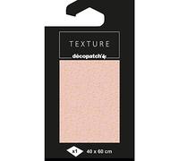 Décopatch TD803C - Una confezione da 1 foglio di carta Texturizzata 40x60 cm, polline rosa con dorature
