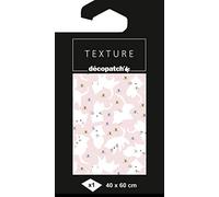 Décopatch TD844C - Una Confezione da 1 Foglio di Carta Texturizzata 40x60 cm, Gatto Rosa