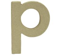 Décopatch Un Support en Papier Brun pulpé 1,5 x 8,5 x 12 cm, lettre Minuscule p Simbolo di cartapesta, Marrone, 1.5x8.5x12cm