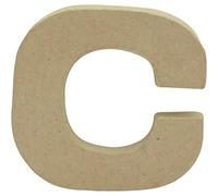 Décopatch Un Support en Papier Brun pulpé 1,5 x 8,5 x 8,5 cm, lettre Minuscule c Simbolo di cartapesta, Marrone, 1.5x8.5x8.5cm