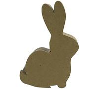 Decopatch-Un Support en Papier Brun pulpé 12x4x19 cm, Boite Lapin 1 Bunny Oggetto da Decorare in cartapesta, Tinta Unita, Colore Kraft Naturale, Unité, BT051C
