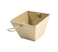 Decopatch Un Support en Papier Brun pulpé 8x8x6 cm, Panier à oeufs Cestino per uova-ac385o, Carta, Kraft Naturale, Unité