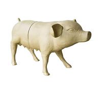Decopatch-Un Supporto XXL en Papier Brun pulpé 127x74x72 cm, Maman cochon Schwein Oggetto da Decorare in cartapesta, Colore Kraft Naturale, XLA35C