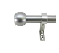 Decopolitan 29546-AS18 - Asta per tenda con pomello, 45,7-91,7 cm, colore: Argento