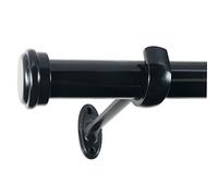 Decopolitan 7/8-Inch End cap Set di aste per Tende, Acciaio e plastica, Espresso Nero, 36 to 72-inch