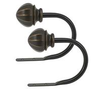 Decopolitan Facet Ball Coppia di fermatende, Bronzo Vintage