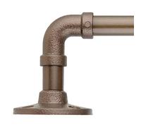 Decopolitan Set di aste per tende avvolgenti da 5/8", da 71 a 122 cm, bronzo scuro