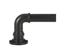 Decopolitan Set di aste telescopiche per tende, in acciaio legato, nero, da 45,7 a 91,7 cm