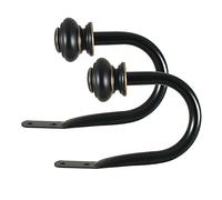 Decopolitan Urn Coppia Holdback, Lega di Acciaio, Nero Anticato